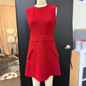 Zara Red Mini Dress with Pockets